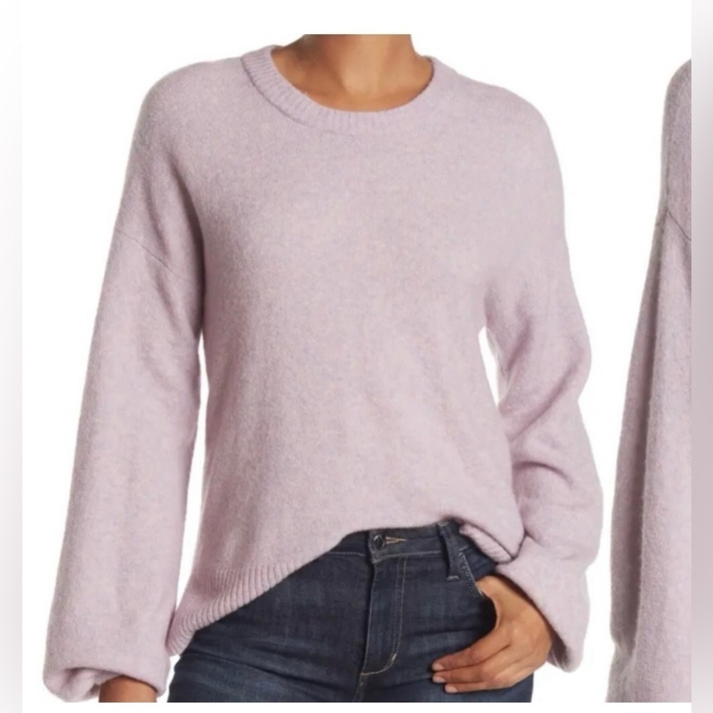 Madewell Payton Merino Wool Alpaca Blend Heather Lilac Sweater Size L